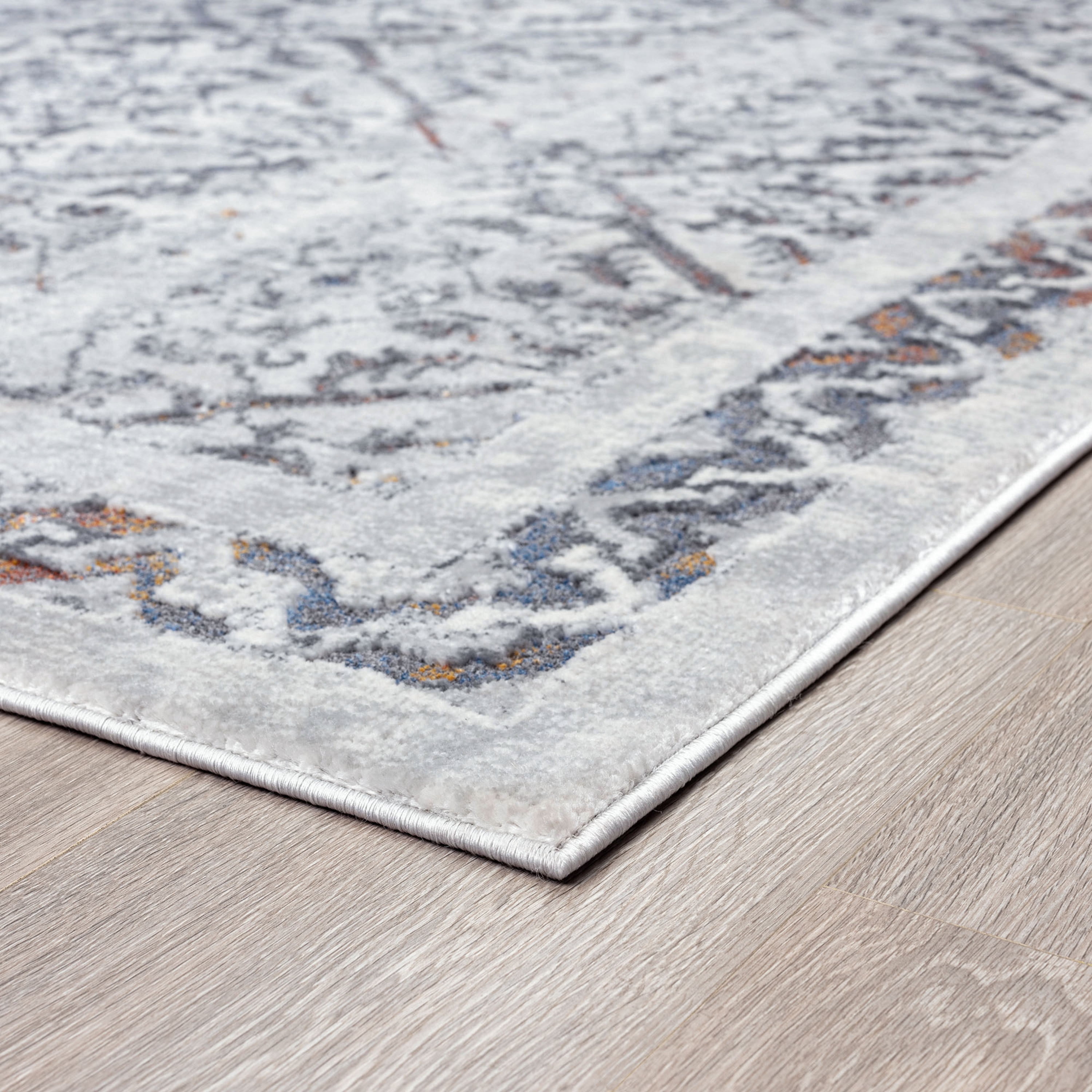 Traditional 5x8 Area Rug (5'3'' x 7'3'') Oriental Gray, Teal Living Room Easy to Clean