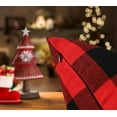 thumbnail image 3 of Set of 2 Christmas Buffalo Check Plaid Throw Pillow Covers Cushion Case Polyester for Farmhouse Home Decor Red and Black, 18 x 18 Inches, 3 of 6