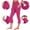 Hot Pink plus size capri leggings with pockets a1, variant on Cagogo Women's Plus Size Capri Leggings High Waisted with Pockets Solid Sporty Yoga Activewear Workout Fit Capri Pants Casual Lounge Athletic Trousers, Blue S