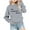 Grey, variant on Girls I'm Yes Cold Me 24:7 Printed Sweatshirt Long Sleeve Crewneck Letters Casual Loose Pullover Top