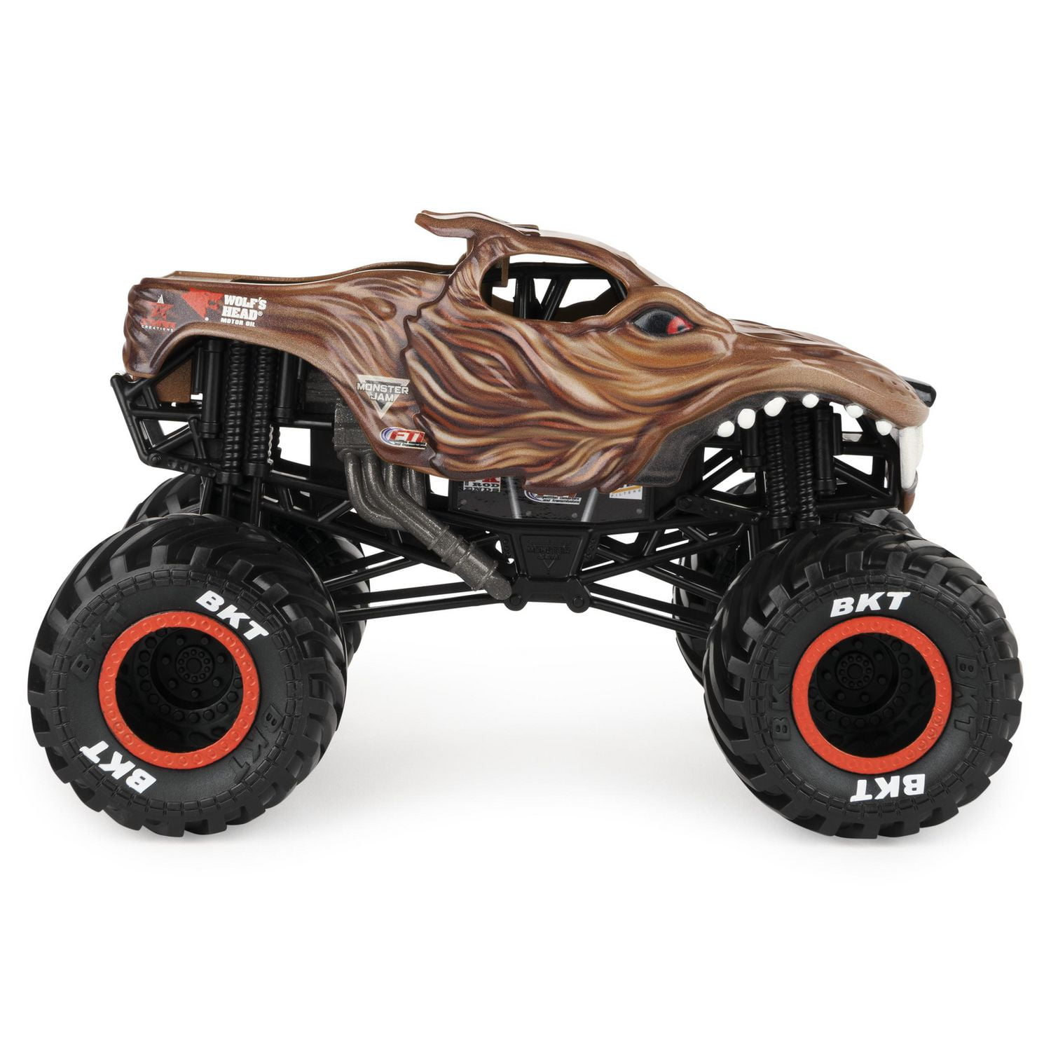 Monster Jam, Official Wolf’s Head Monster Truck, Collector Die-Cast Vehicle, 1:24 Scale