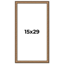 15x29 Frame Gold Real Wood Picture Frame Width 1.25 inches | Interior Frame Depth 0.5 inches |
