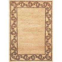 Pasargad Home Modern Modern Colletion Hand-Knotted Lamb's Wool Area Rug- 4' 0" X 5'10"