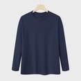 thumbnail image 2 of ZHANGDER Mens Long Sleeve Tee Shirt Cotton Crew Neck Lightweight Casual Basic, Navy XL, 2 of 9