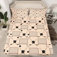 thumbnail image 2 of Manfei Ice Hockey Theme Full Size Sheets 4-Piece, Boys Sport Bed Sheets, Brown Black Sheet Sets, Ultra Soft Home Decor, 2 of 7