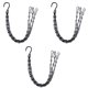 thumbnail image 2 of Cadena para cestas colgantes, 3 juegos de colgadores de plantas, cadenas de metal con clips para macetas, jardineras, jaulas de pájaros, linternas, vallas publicitarias y adornos (negro), 2 of 6