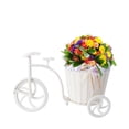 thumbnail image 2 of Flower Basket Rattan Tricycle Shape Home Decoration Large Size White 1pc, 2 of 5