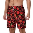 thumbnail image 2 of Balery Tomatoes And Chili Mens Swim Trunks Swim Shorts for Men Quick Dry Inseam Beach Shorts with Compression Liner Pocket-X-Large, 2 of 9