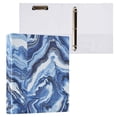 thumbnail image 4 of ALAZA Marble Liquid Hardcover 3 Ring Binder 1.5" Round Rings Interior Pockets Binders Organizer 2 Pack, 4 of 9