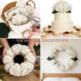 thumbnail image 4 of 6 Pcs Faux White Hydrangeas Fake Flowers Artificial Silk Hydrangea Flower With Stems Bouquets Arrangement for Home Table Centerpieces Wedding Baby Shower Birthday Party Decoration(White), 4 of 9
