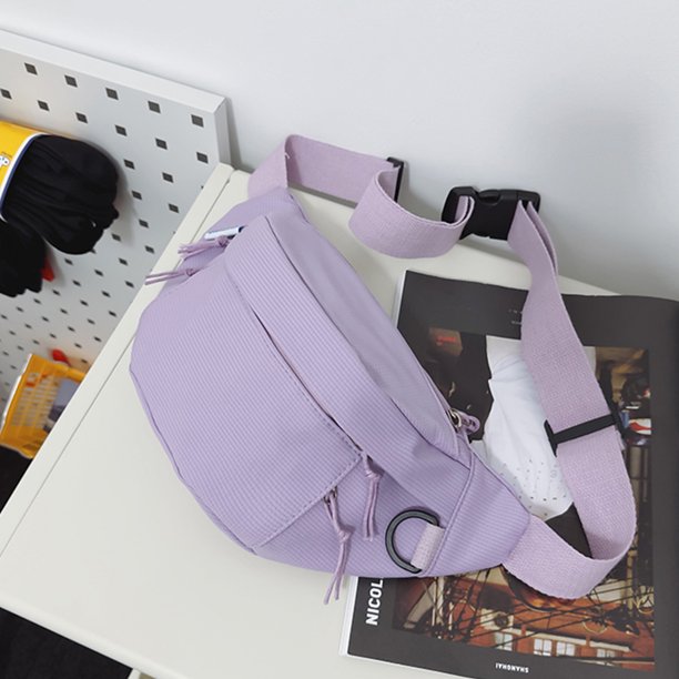 Bolso De Pecho Bolso de pecho para mujer de viaje informal Color sólido Simple para viajes Deportes (Púrpura)