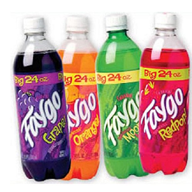 Faygo Variety Soda Grape Orange Red Pop Moon Mist, 24 Oz (24 Pack