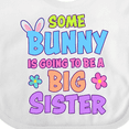 thumbnail image 4 of Inktastic Some Bunny is Going to Be a Big Sister with Bunny Ears and Flowers Girls Baby Bib, 4 of 4