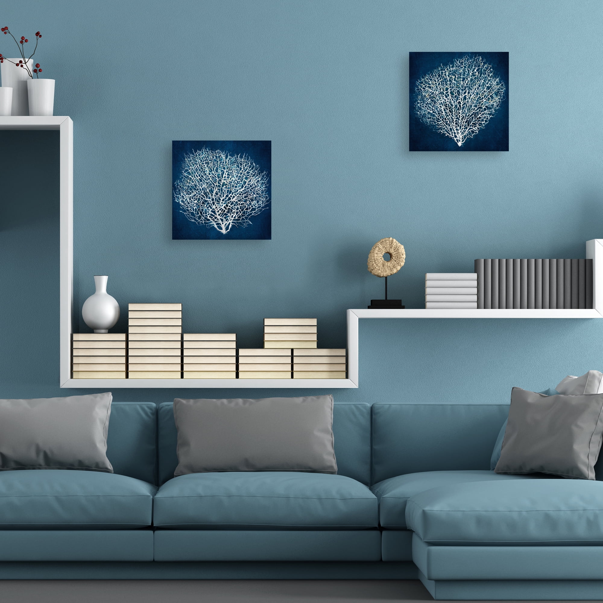 Sea Fan I & II by Studio Arts Set of Canvas Art Prints