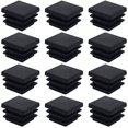 thumbnail image 1 of 40 Pieces Furniture Square End Caps Plastic Square Tube Plug 20mm X 20mm Tube Plugs Anti-slip Mat Black Rectangular End Cap Insert Plugs Pipe Cover Fo, 1 of 5