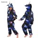 thumbnail image 1 of Conjuntos de pijamas Kigurumi de unicornio para niños, disfraz de dibujos animados de animales de Halloween, Jumpusits de dinosaurio de Navidad para 4-12 años, 1 of 4
