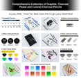 thumbnail image 3 of Art Set KALOUR, kit de dibujo y bocetos, 95 piezas, con colores pastel, 3 of 8