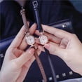 thumbnail image 3 of Women Girl Simple Quartz Wrist Watch PU Leather Strap Mini Thin Dial Watches New, 3 of 7