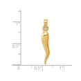 thumbnail image 2 of 14K Yellow Gold Medium Italian Horn Pendant, 2 of 3