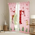 thumbnail image 3 of Manfei Girly Pink Christmas Blackout Curtains Set of 2 (52x84 Each) for Child, Bowknot Monogrammed T Window Curtains, Kawaii Xmas Tree Curtains and Drapes, Living Room Curtains Decor, 3 of 6
