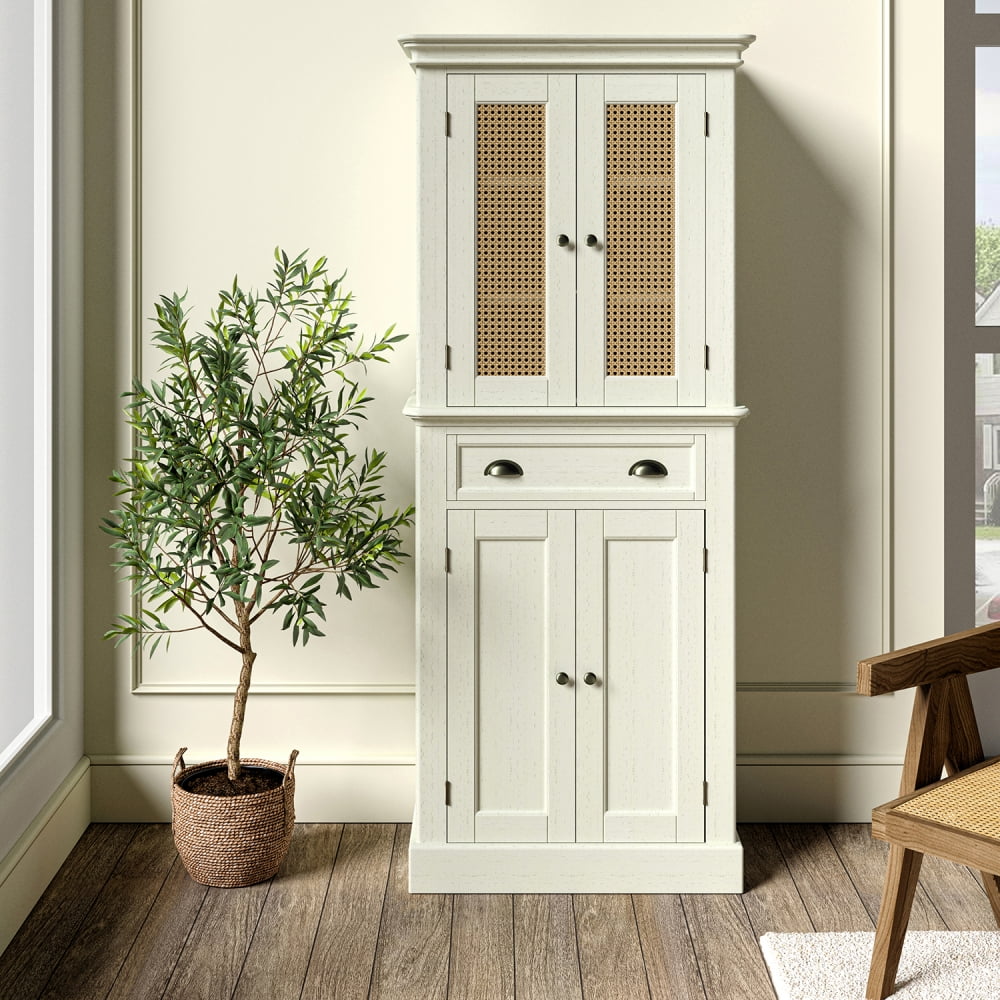 Wood Pantry 72" Freestanding Kitchen Storage with