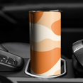 thumbnail image 3 of 20oz Orange Modern Art Geometric Skinny Tumblers Stainless Steel Tumbler with Lid and Straw,Vacuum Insulated Double Wall Travel Tumbler Cups with Cleaning Brush for Coffee,Tea, 3 of 6