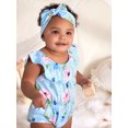 thumbnail image 6 of Gerber Baby Girl Wide Neck Romper & Headband Outfit Set, 2-Piece, (0/3 Months - 12 Months), 6 of 13