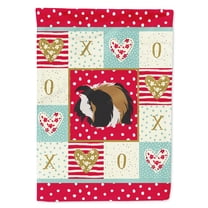 Carolines Treasures CK5433GF Sheba Guinea Pig Love Flag Garden Size Small multicolor