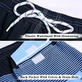 thumbnail image 4 of Traje de baño ELETOP de secado rápido con forro de malla, rayas azules, talla XL, 4 of 5