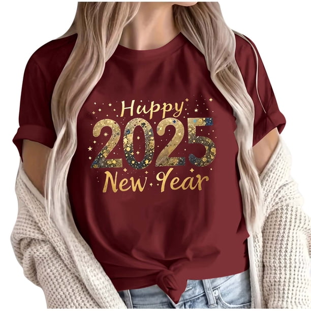 Camisetas de Manga Corta para Mujeres, Camiseta de Cuello Redondo Impresa de Moda, Primavera Y Verano Casual