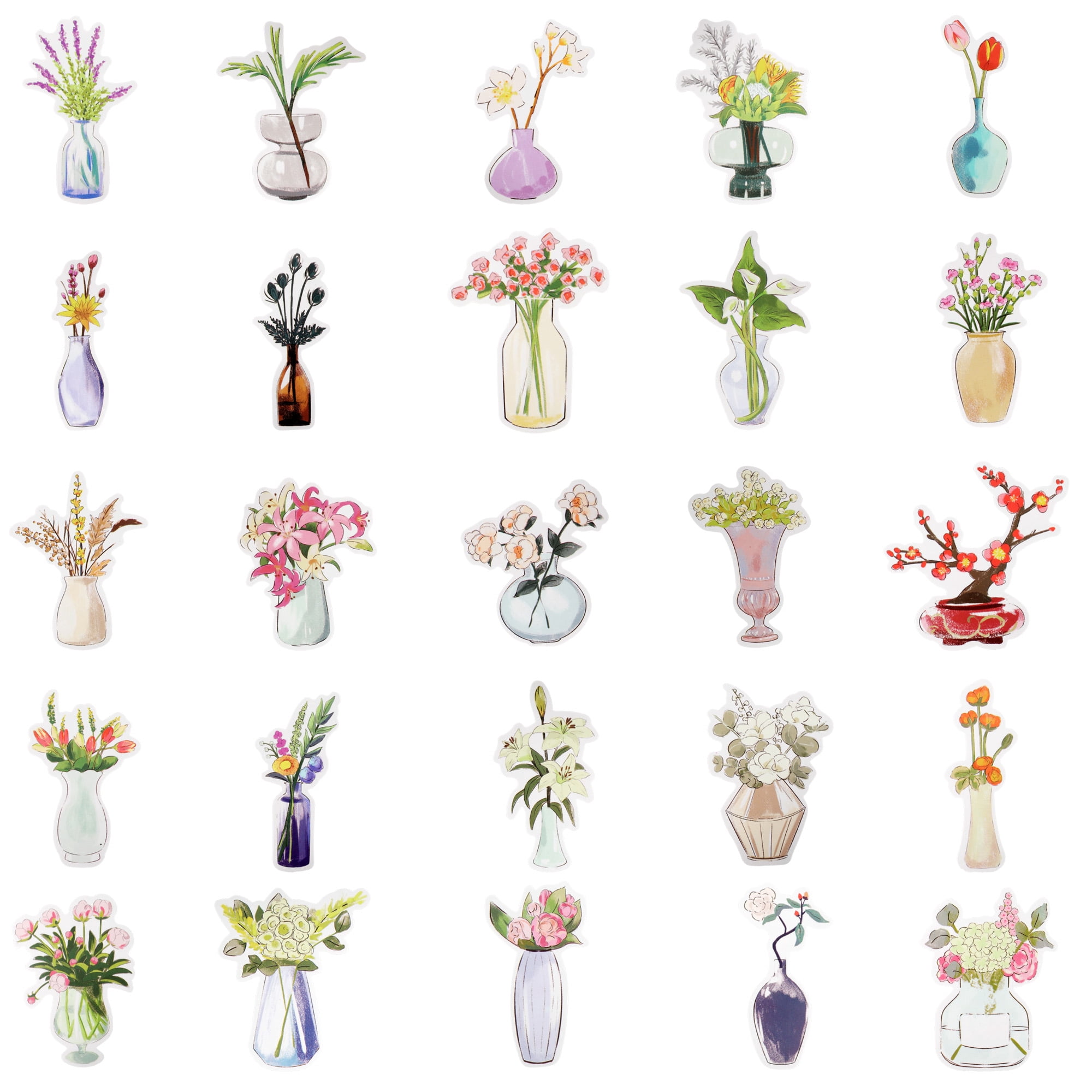 Unique Bargains Waterproof Reading Stickers for Laptop Scrapbook Flower