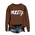 thumbnail image 5 of Merry Christmas Sweatshirts for Women 2025 Long Sleeve Crewneck Casual Cute Xmas Graphic Sweatshirt Pullover Tops, 5 of 6