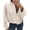 Beige, variant on Long Sleeved Women Spring Fall Faux Suede Bomber Jackets Turn-down Collar Casual Lapel Zipper Jacket