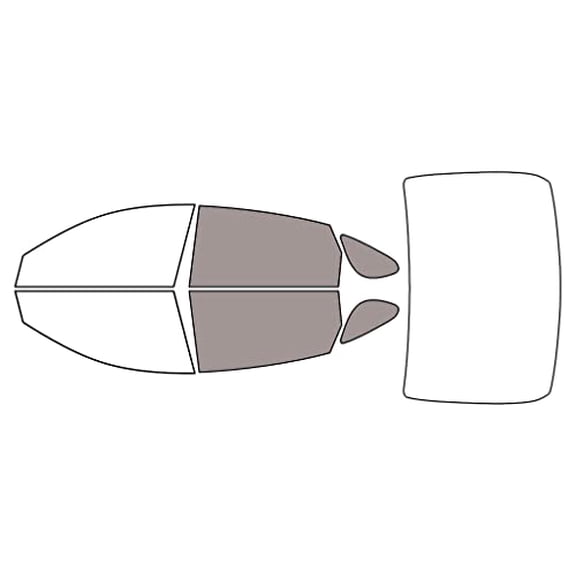 Rvinyl Window Tint Kit Compatible with Honda Accord 2018-2022 (Sedan) - Back Precut Kit - 50%