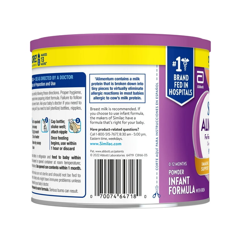 pack) Similac Alimentum With 2'-FL HMO, Baby Formula Powder