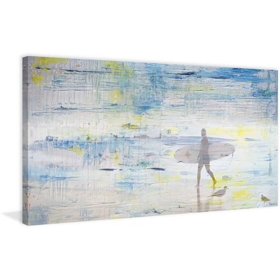 "Surfing Shadows" Painting Print on Wrapped Canvas