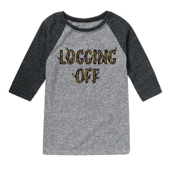 Instant Message - Logging Off - Toddler & Youth Raglan Graphic T-Shirt
