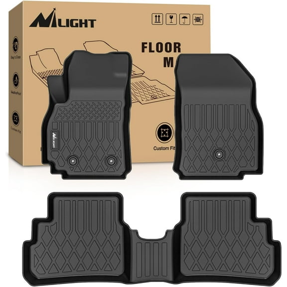 Nilight TPE Floor Mats for Chevy Spark 2016 2017 2018 2019 2020 2021 2022 2023, All Weather Custom Fit Heavy Duty Floor Liners