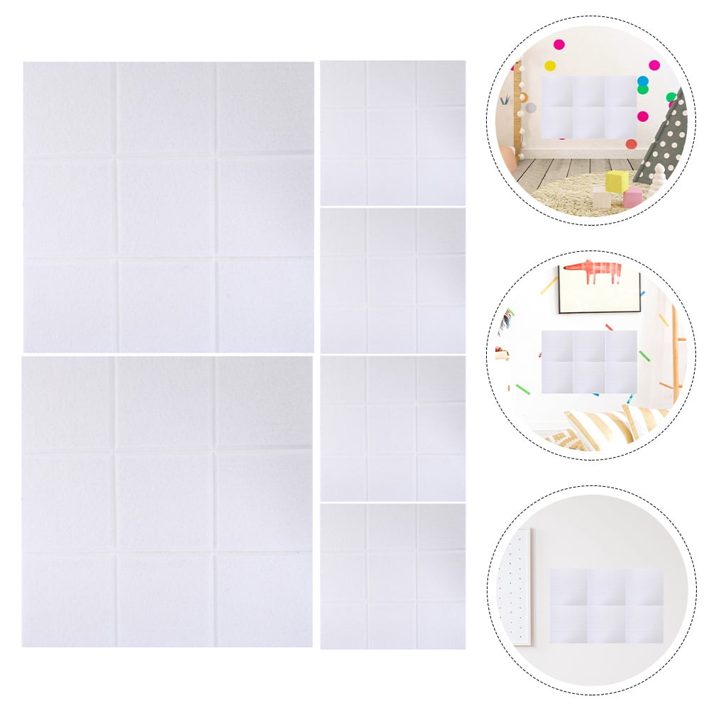 IBASETOY 6Pcs Soundproof Wall Panels White Felt Acoustic Panels for Home Decoration Easy to Cut and Install