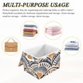 thumbnail image 6 of Yayeee Collapsible Cube Storage Bin with Lid Fabric Closet Decorative Basket with Handles, Orange Art Pattern, 6 of 7