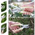 thumbnail image 2 of Juego de tijeras de podar para jardín Apuakthei, paquete de 2, 1 podadora + 1 tijera de hoja recta, tijeras de jardín afiladas para cortar flores, podar plantas$Tijeras de podar de bypass, 2 of 8