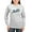 Ash Gray, variant on - Pepsi Logo Glitch Women's Long Sleeve T Shirt - Women's Long Sleeve Graphic Casual T-Shirt