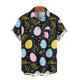 thumbnail image 3 of Ceisia Men's Loose Short Sleeve Printed Casual Shirt with Chest Pocket Black M Gifts, 3 of 5