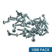Rok Hardware #6 x 1/2" Standard Thread Phillips Pan Head Screws Zinc Plated, 1000 Pack