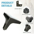 thumbnail image 3 of 4 Inch Metal Furniture Legs, 4 Pcs Triangle Furniture Replacement Feet, Brown, 3 of 7