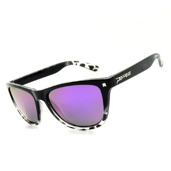 Peppers Spitfire Black Fade WithPurple Mirror Smoke Polarized Lens Sunglasses