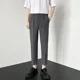 thumbnail image 3 of Pantalones holgados y elásticos para hombre, pantalones de oficina rectos y recortados, ropa de trabajo elástica fluida, vestido de estilo coreano, 3 of 5