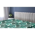 thumbnail image 5 of Ambesonne Leaves Greenery Fitted Sheet, Botanical Jungle, Twin XL Size, Emerald Teal Eggplant, 5 of 5