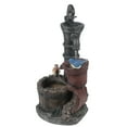 thumbnail image 3 of Resin Farmhouse Barrel and Water Pump Outdoor Fountain, 3 of 9