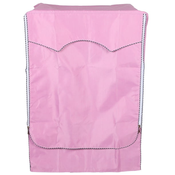 Funda protectora para lavadora y secadora, impermeable y a prueba de polvo, apta para lavadoras de carga frontal, color rosa